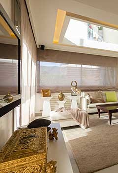 Roman Shades For Alpine Living Room